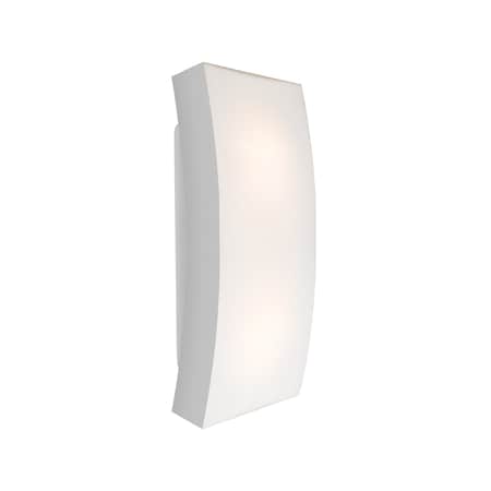 Besa Lighting Billow 15 Outdoor Sconce, Opal/Silver, Silver Finish, 2x60W Incandescent BILLOW15-SL